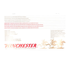 Instructions for Winchester Slide Action Shotgun