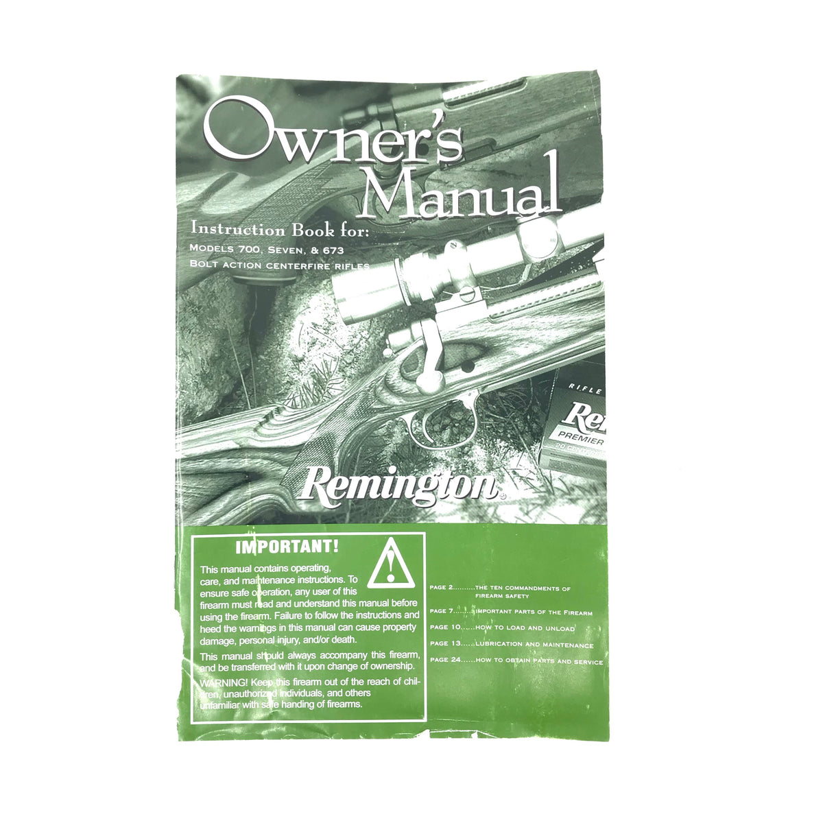 Remington Owner&#39;s Manual Instruction Book