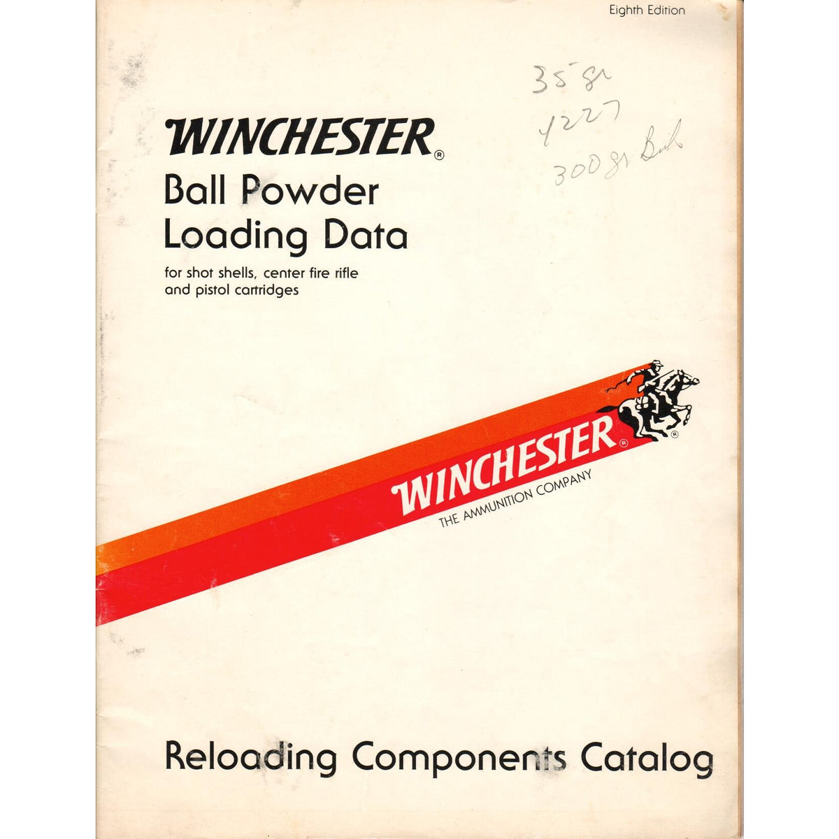 Winchester Ball Powder Loading Data 8th Edition
